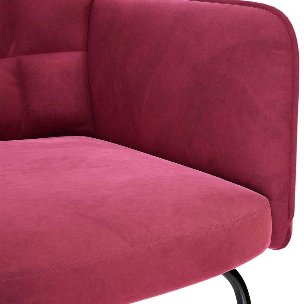 supama kėdė su taburete Wine Raudona Velvet