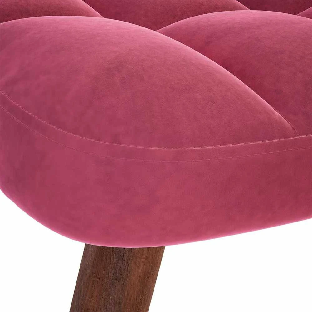 supama kėdė su taburete Wine Raudona Velvet