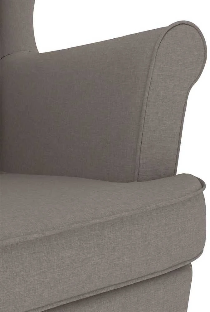 Fotelis Supama kėdė Taupe 74x90x102 cm Audinys
