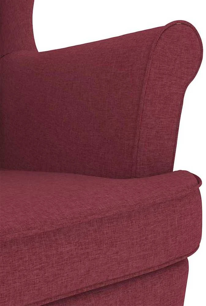 Fotelis Supama kėdė Vyno raudona 74x90x102 cm Audinys
