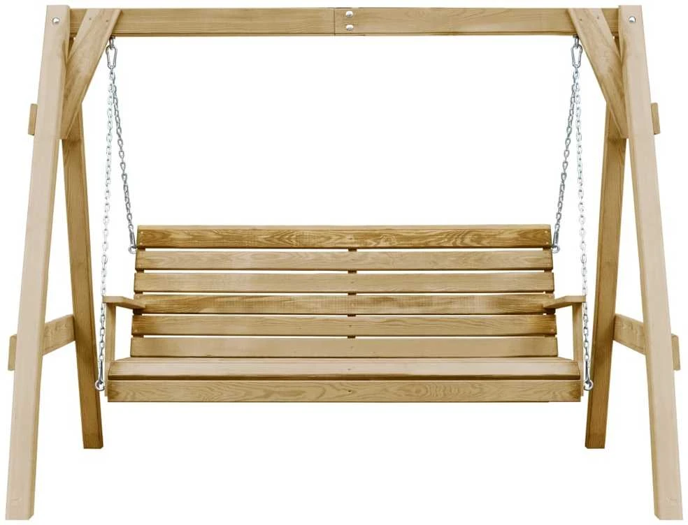 Supamas suoliukas, 205x150x157cm, impregnuota pušies mediena