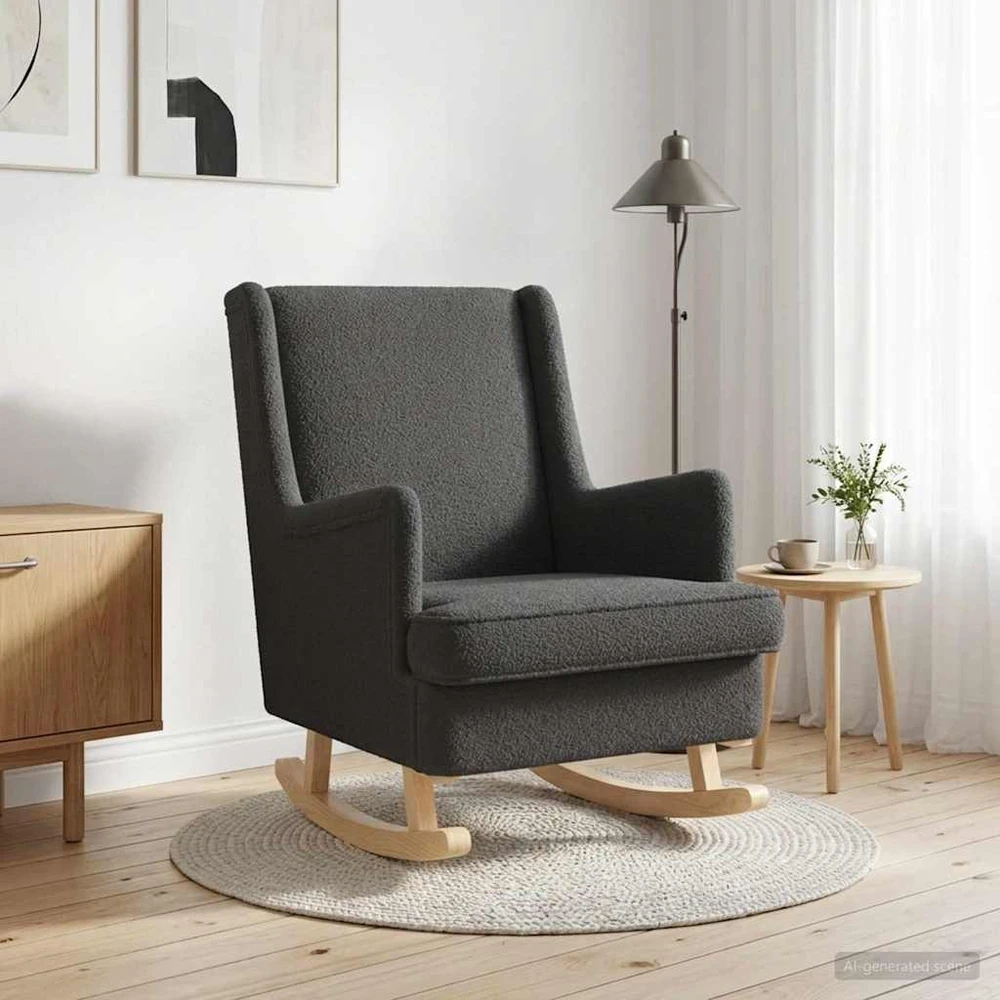 Supamasis krėslas Tamsiai pilka 62 x 80 x 85 cm Bouclé