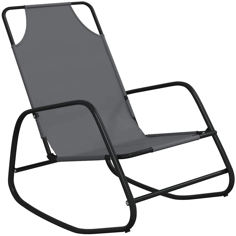 Sofa Supami saulės gultai, 2vnt., pilki, plienas ir tekstilenas