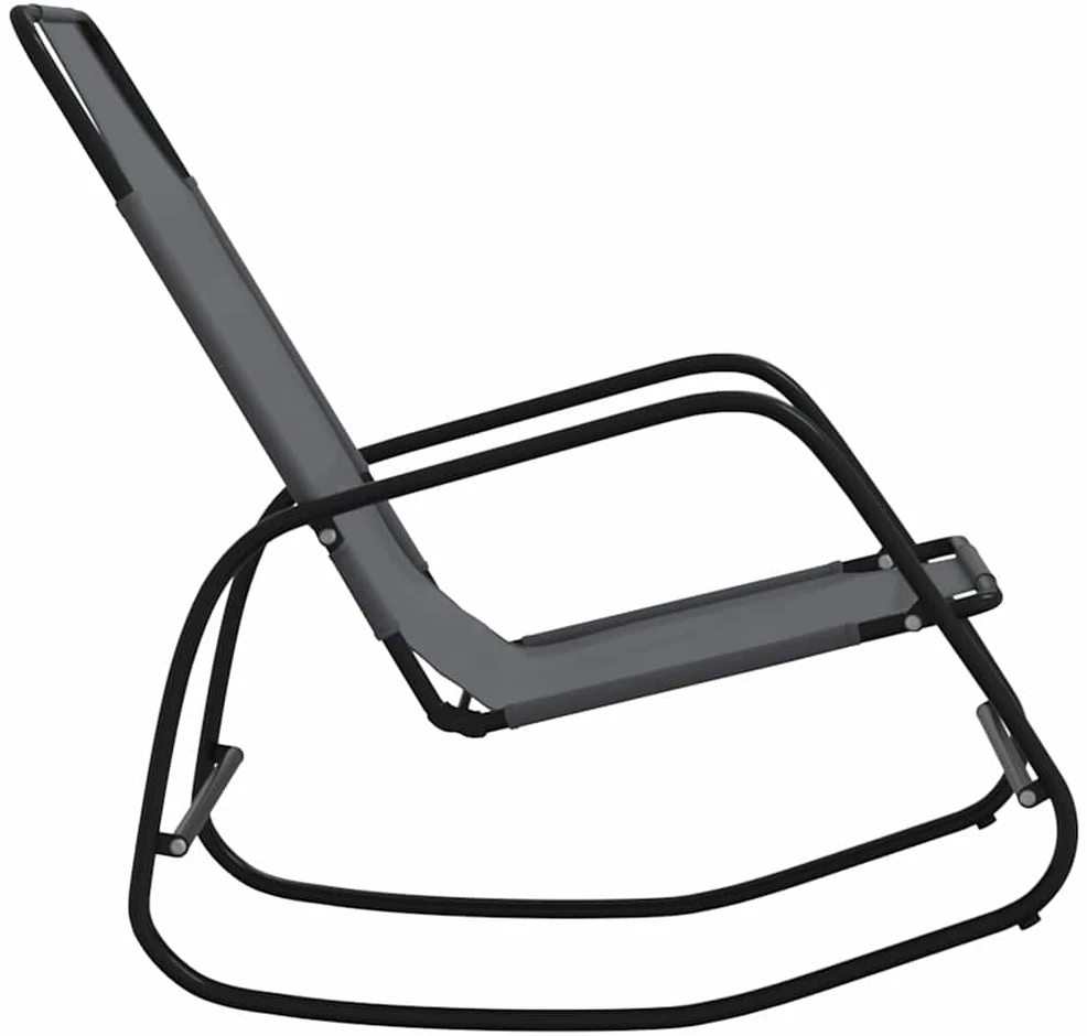 Sofa Supami saulės gultai, 2vnt., pilki, plienas ir tekstilenas