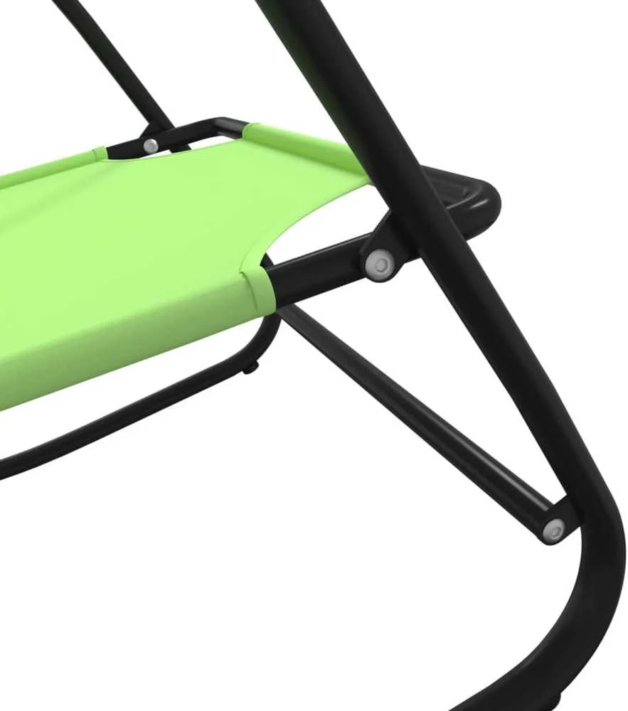Sofa Supami saulės gultai, 2vnt., žali, plienas ir tekstilenas