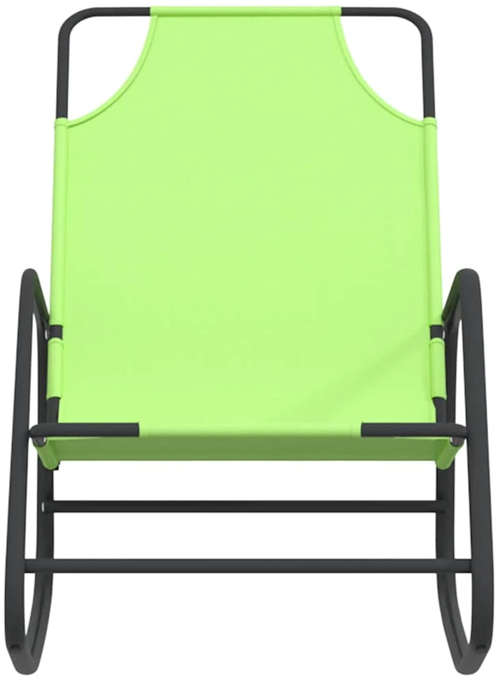 Sofa Supami saulės gultai, 2vnt., žali, plienas ir tekstilenas