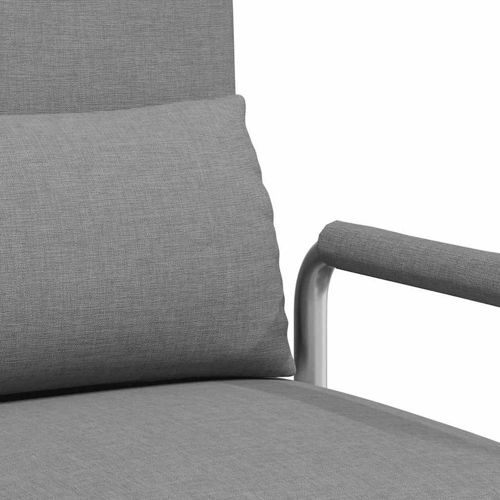 Supamoji kėdė ir sofa-lova, šviesiai pilka, audinys