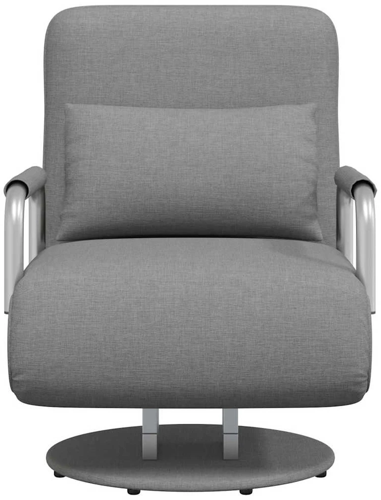 Supamoji kėdė ir sofa-lova, šviesiai pilka, audinys