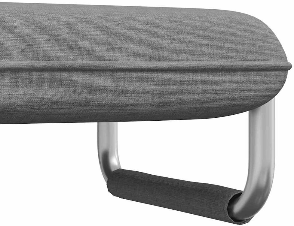 Supamoji kėdė ir sofa-lova, šviesiai pilka, audinys