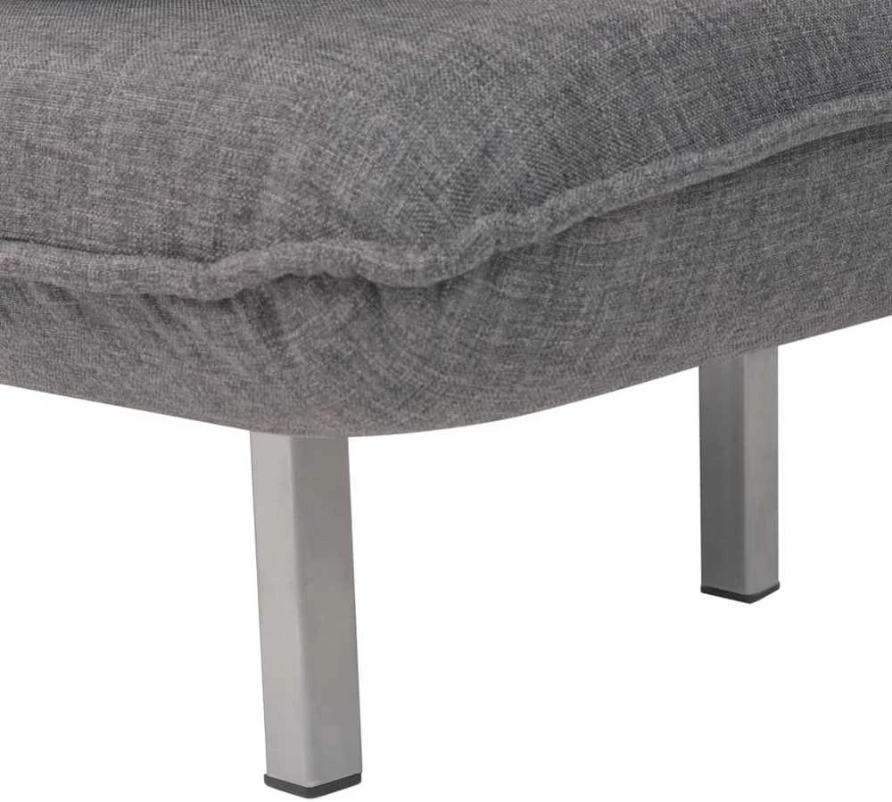 Supamoji kėdė ir sofa-lova, tamsiai pilka, audinys
