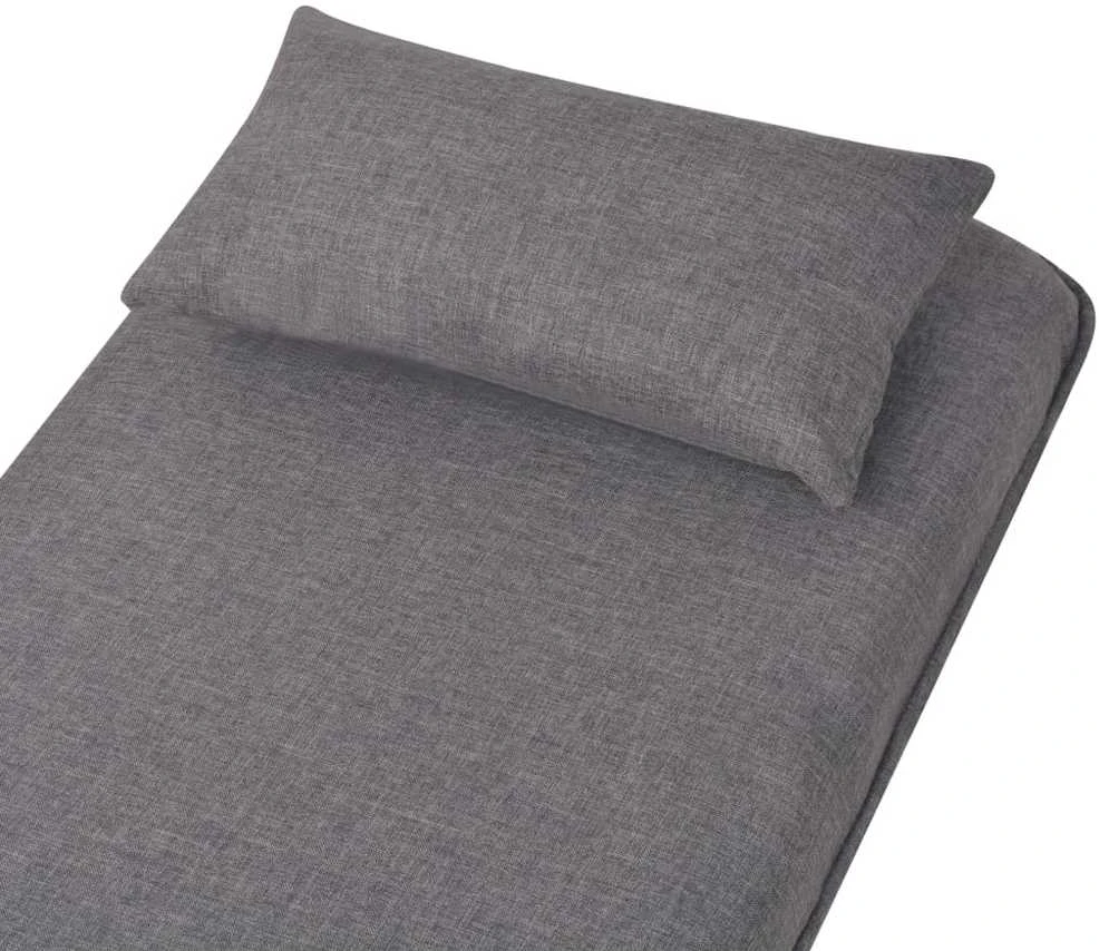 Supamoji kėdė ir sofa-lova, tamsiai pilka, audinys