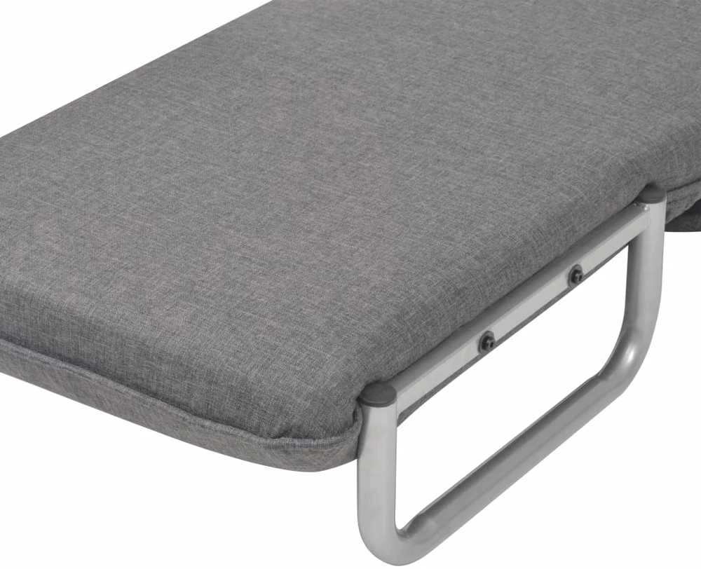 Supamoji kėdė ir sofa-lova, tamsiai pilka, audinys