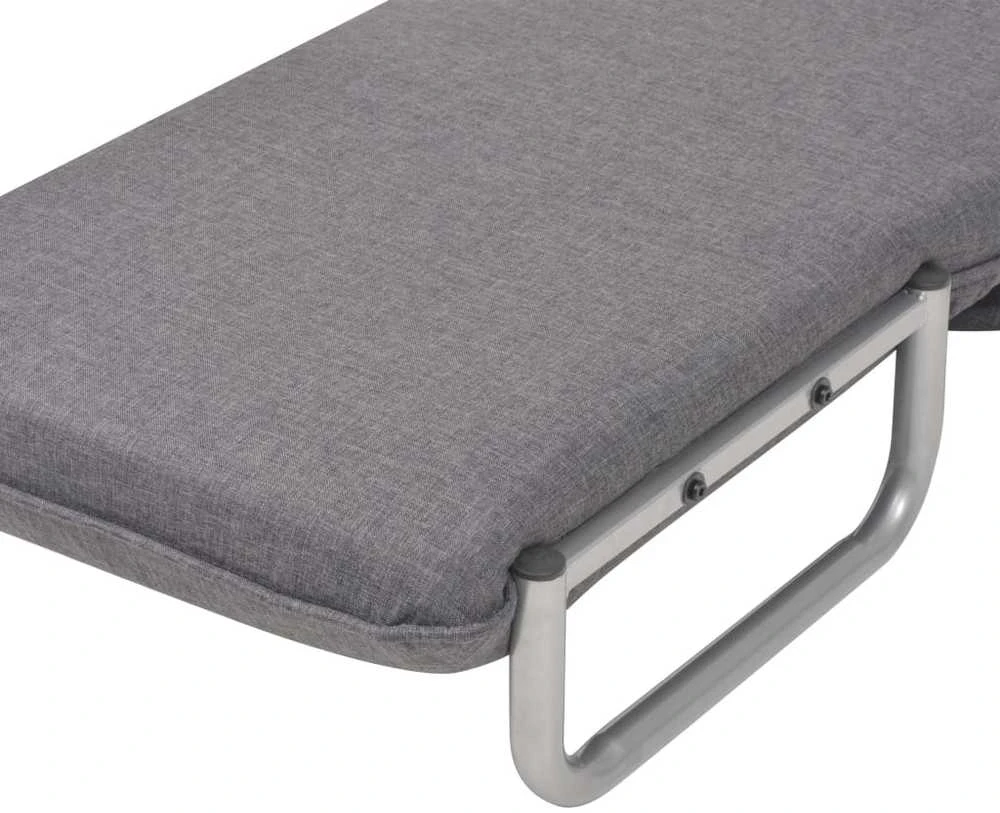 Supamoji kėdė ir sofa-lova, tamsiai pilka, audinys