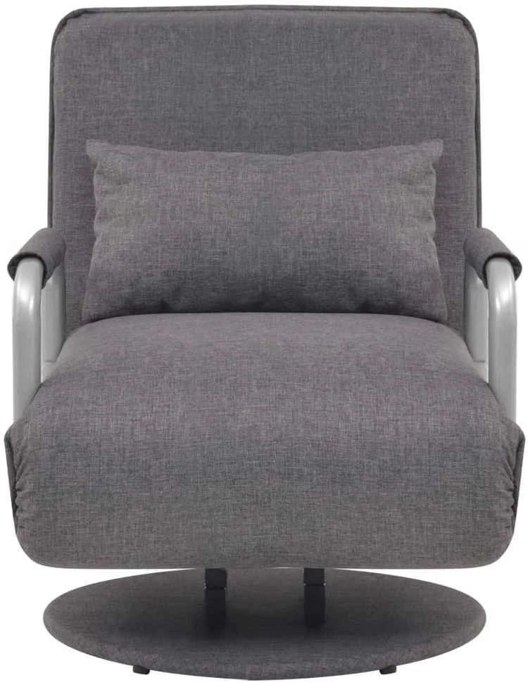 Supamoji kėdė ir sofa-lova, tamsiai pilka, audinys