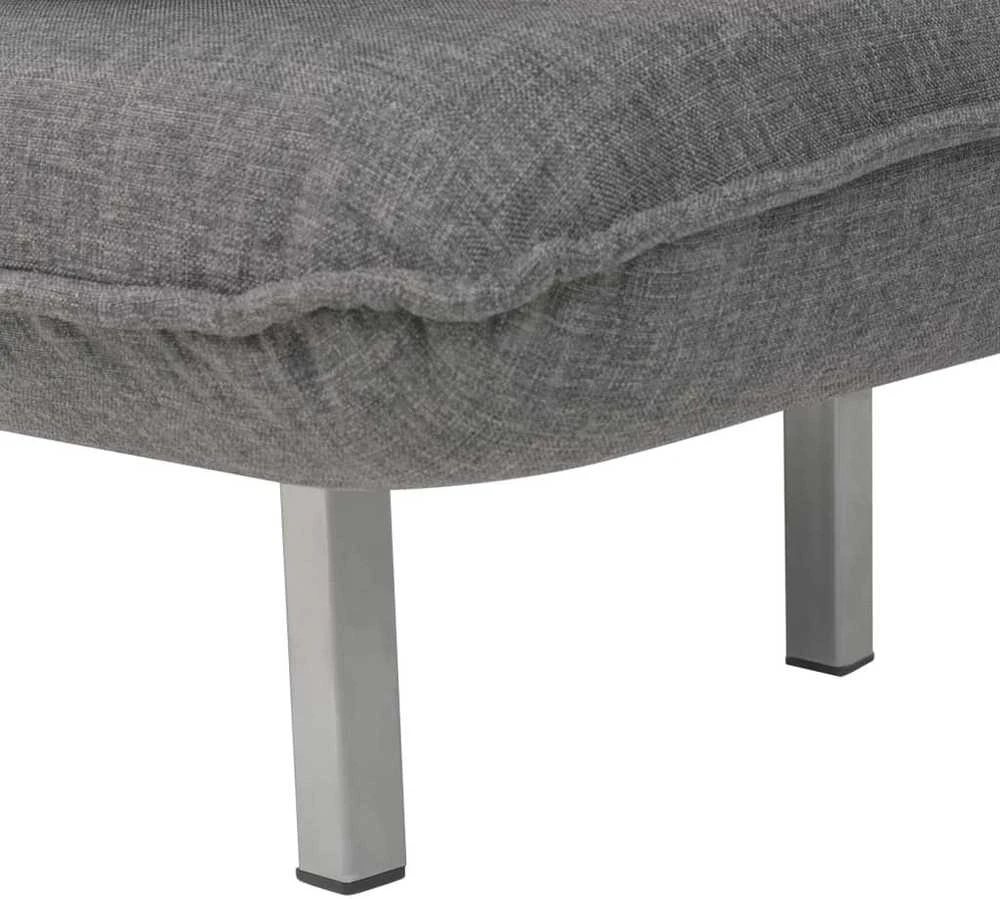Supamoji kėdė ir sofa-lova, tamsiai pilka, audinys