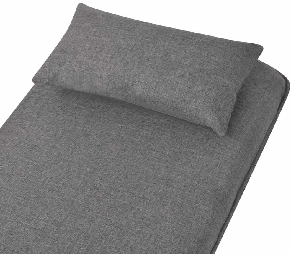 Supamoji kėdė ir sofa-lova, tamsiai pilka, audinys