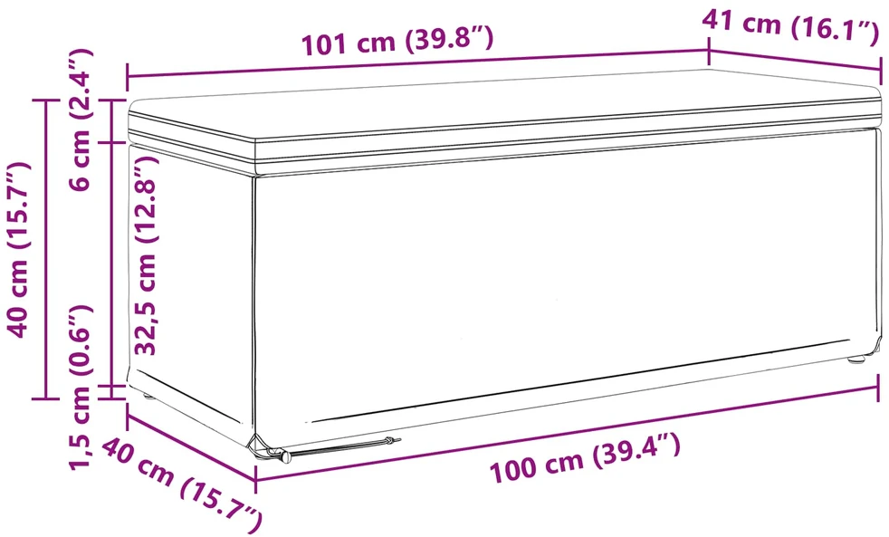 Sūpynes Juoda 101 x 41 x 40 cm Audinys ir inžinerinė mediena