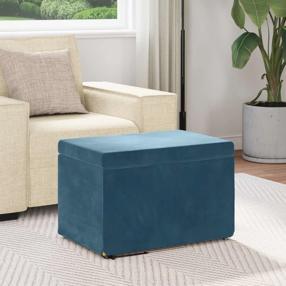 Sūpynes Mėlyna 61 x 41 x 40 cm Velvetas ir Inžinerinė Medis
