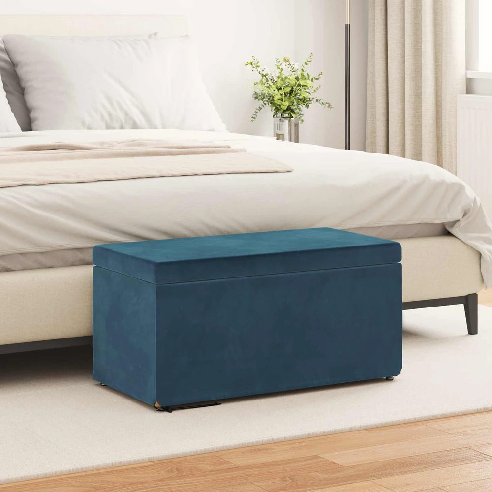 Sūpynes Mėlyna 81 x 41 x 40 cm Velvetas ir Inžinerinė Medis