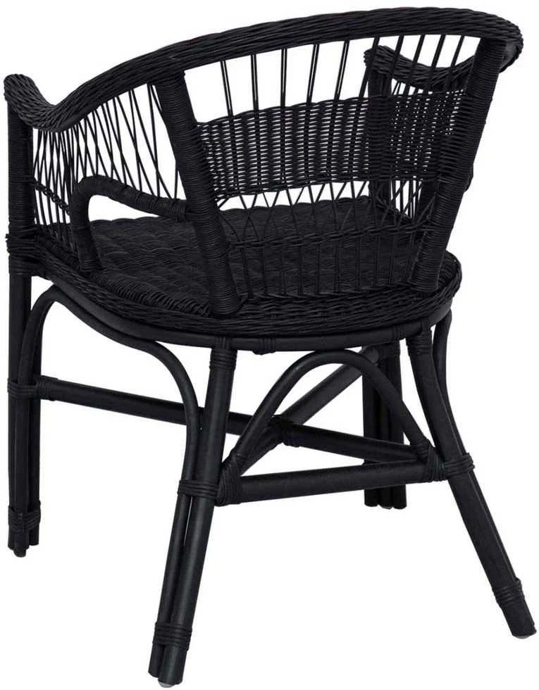 Susilankstantis krėslas Ratanas Juoda 60 x 60 x 81 cm