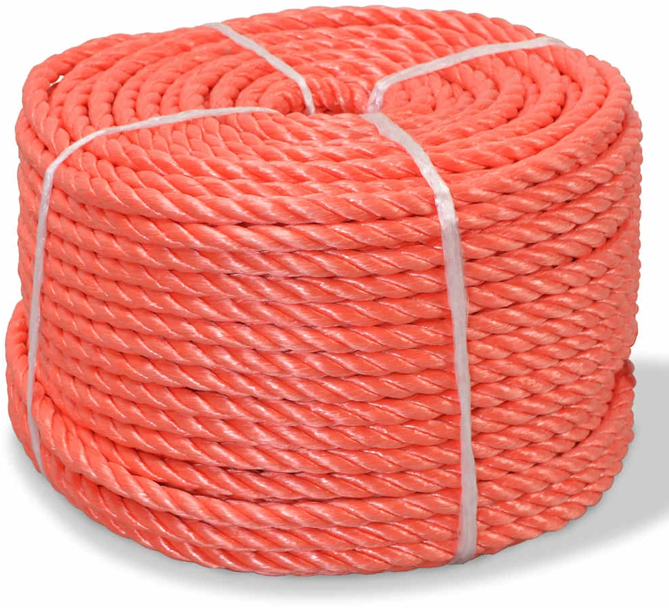 Susukta virvė, oranžinė, 500m, polipropilenas, 12mm