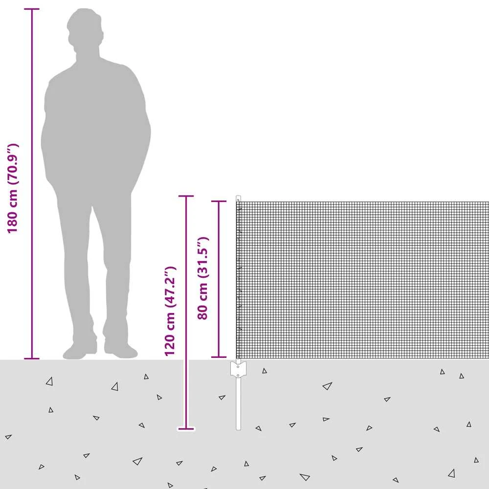 Suvirintas vielos tvora su stulpeliais 100 x 0,8 m Žalia