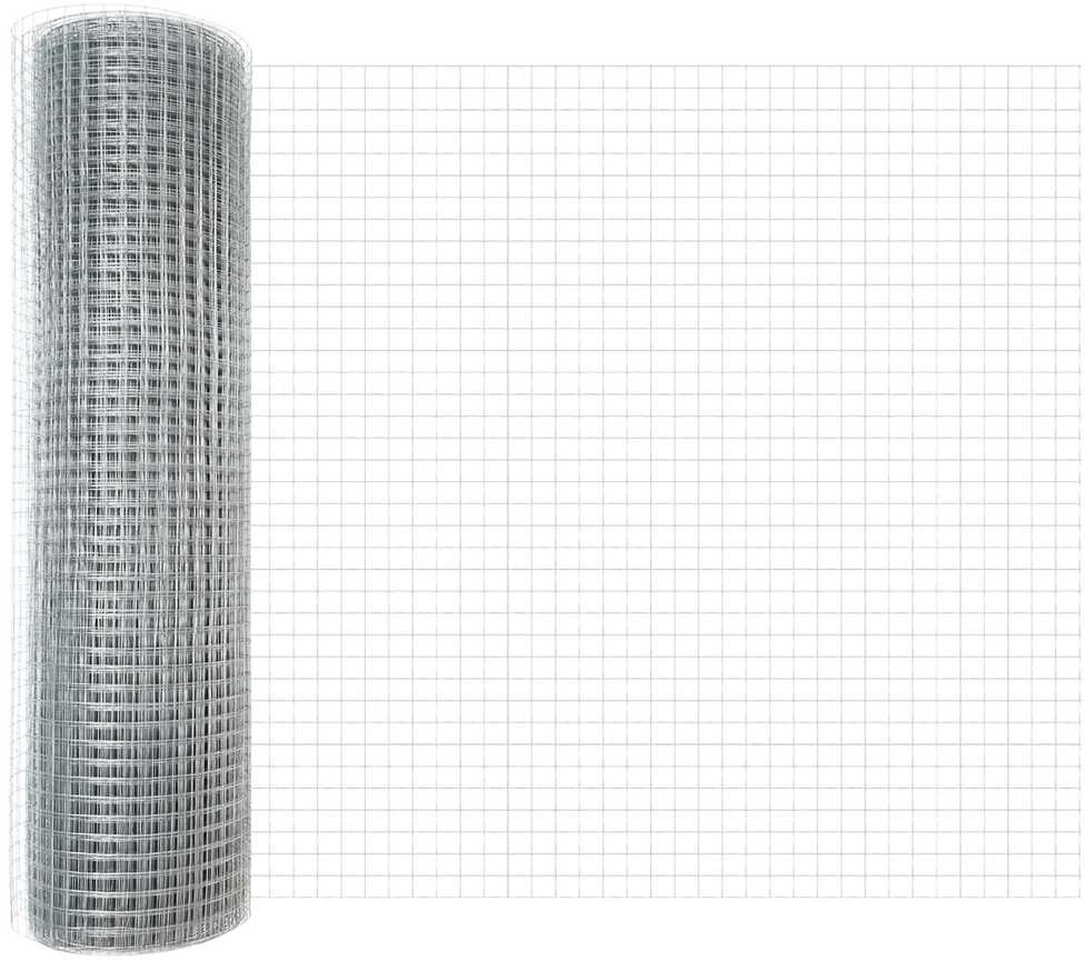 Suvirinto vielos tvoros 2500 x 40 cm Sidabro