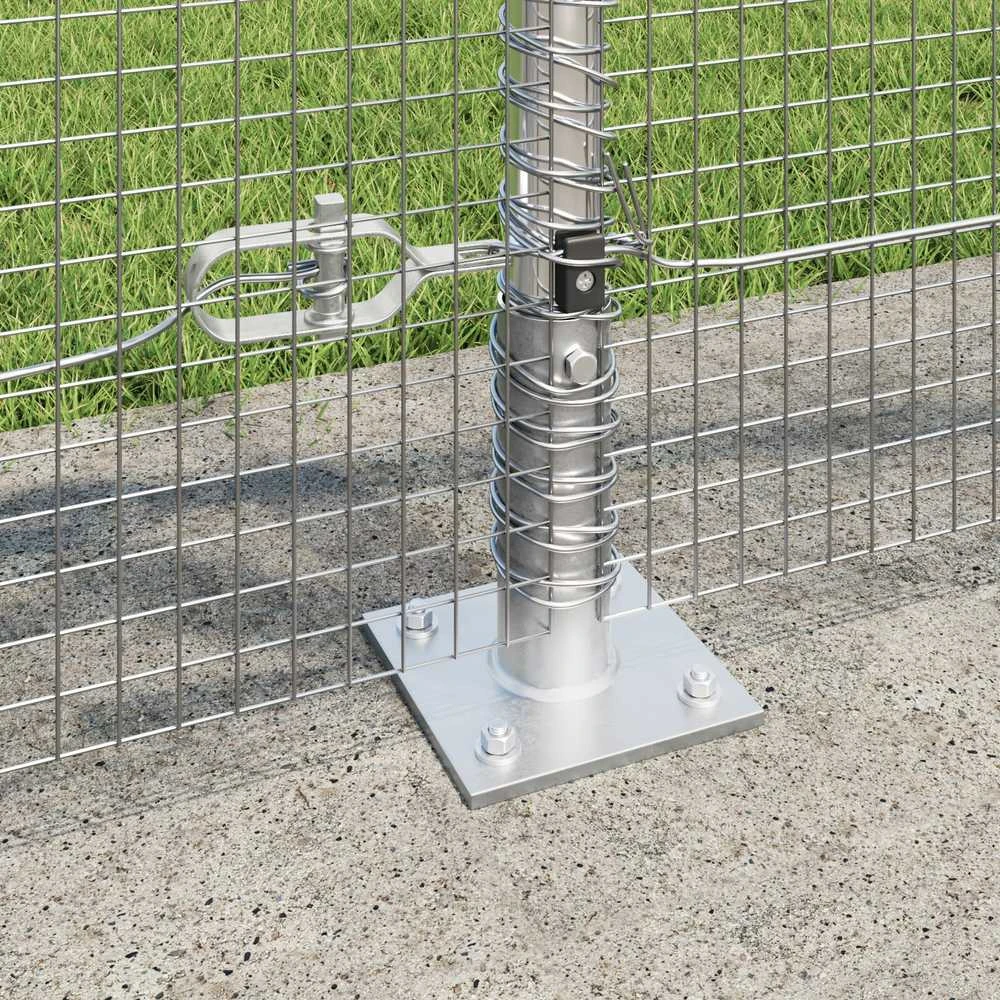 Suvirinta vielos tvora su betono baze 50 x 1 m Sidabrinė