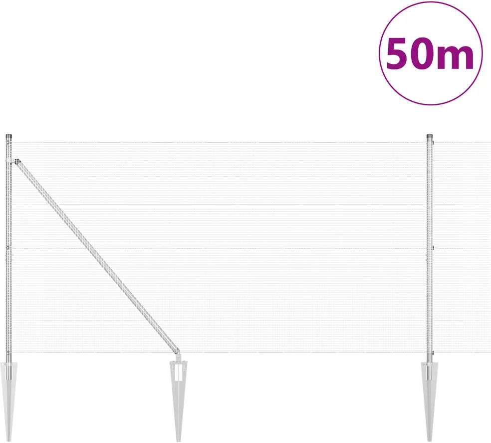 Suvirintas vielinis tvoras su smailiais galais 50 x 1,2 m