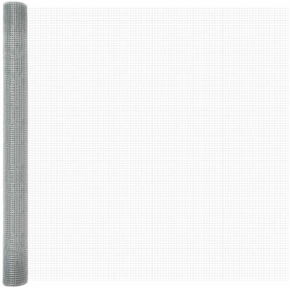 Suvirintas vielos tvora žemės tvirtinimas 25 x 1,5 m Sidabrinė