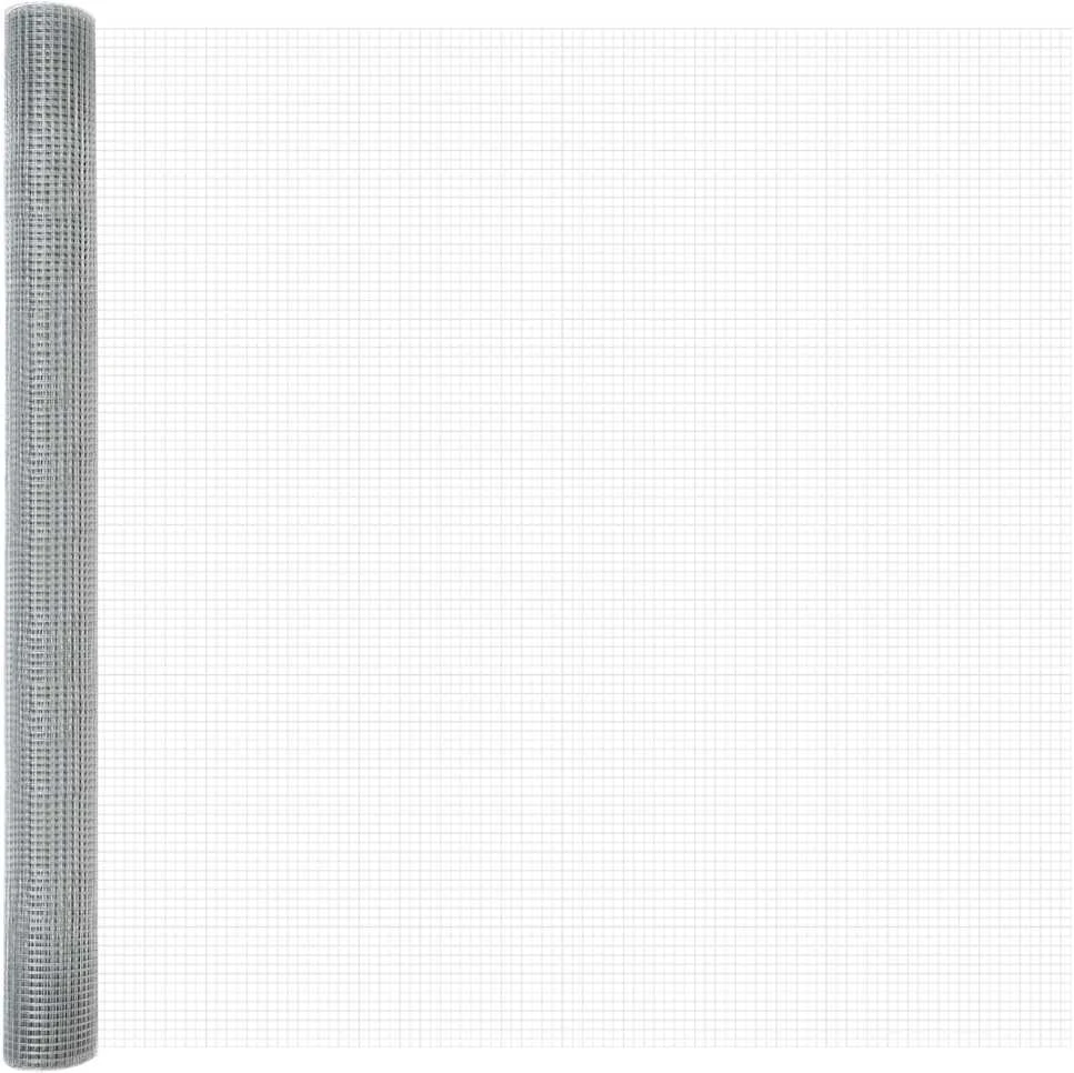 Suvirintas vielos tvora žemės tvirtinimas 25 x 1,5 m Sidabrinė