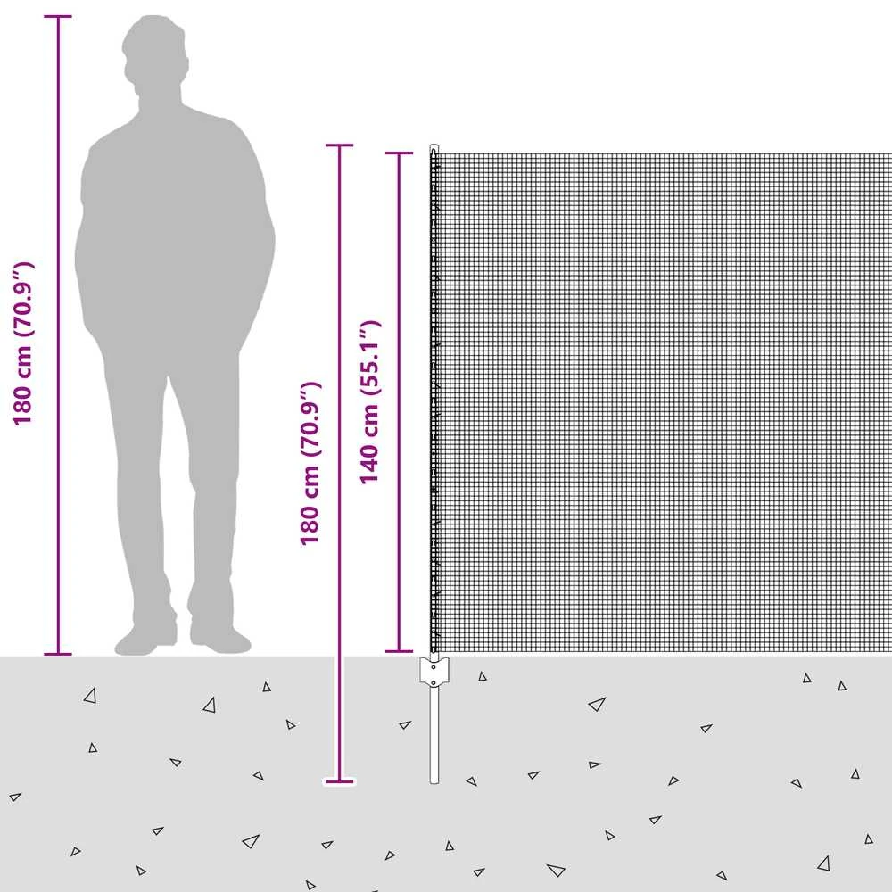 Suvirintas vielos tvora su stulpeliais 50 x 1,4 m Sidabrinė