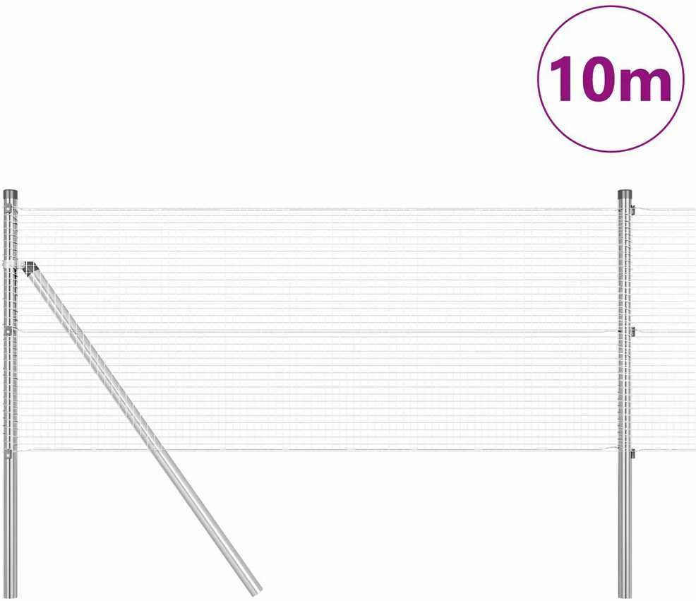 Suvirintas vielos tvora žemės tvirtinimas 10 x 0,4 m Sidabrinė