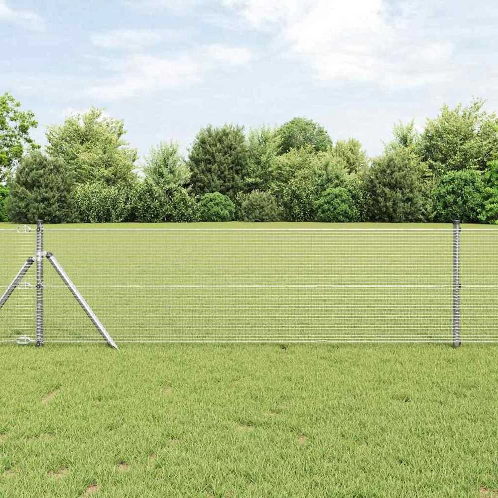 Suvirintas vielos tvora žemės tvirtinimas 10 x 0,4 m Sidabrinė