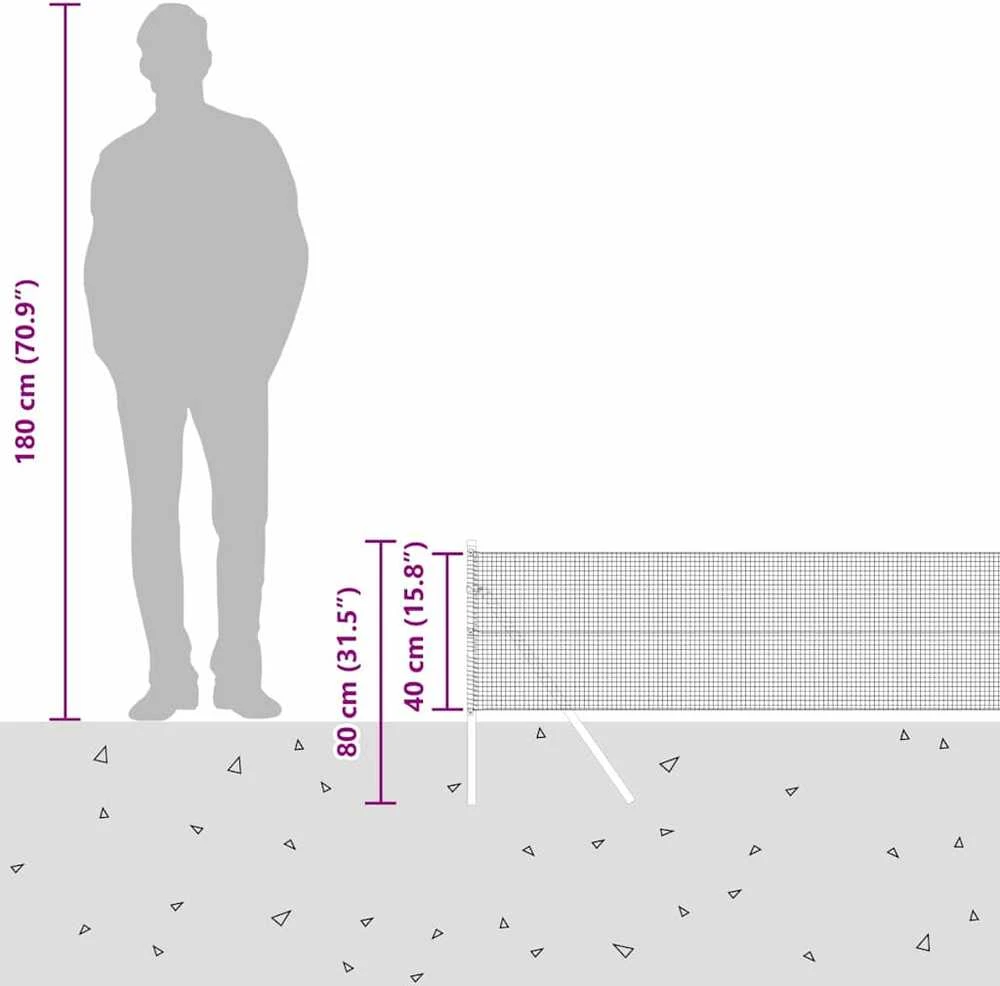 Suvirintas vielos tvora žemės tvirtinimas 10 x 0,4 m Sidabrinė