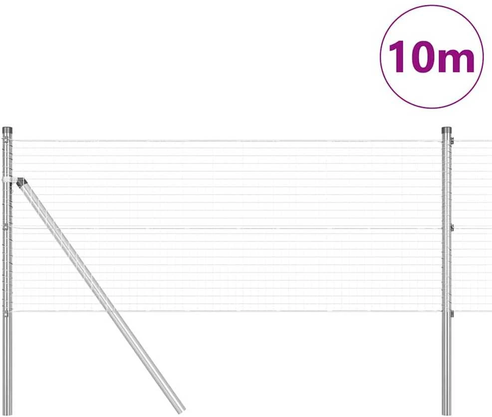 Suvirintas vielos tvora žemės tvirtinimas 10 x 0,6 m Sidabrinė