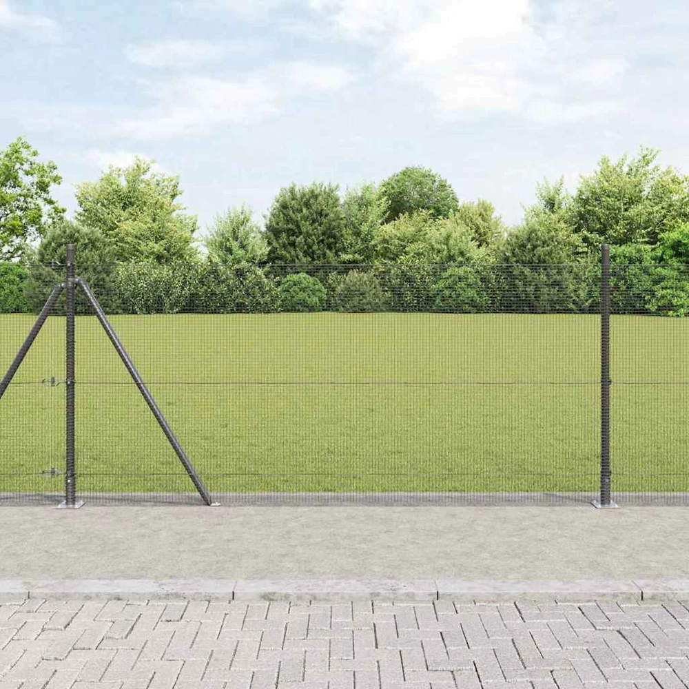 Suvirinta vielos tvora su betono baze 10 x 1 m Pilka Tinklelis