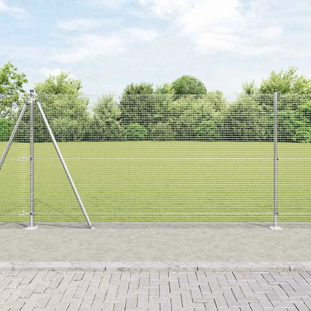 Suvirinta vielos tvora su betono baze 25 x 1,2 m Sidabrinė
