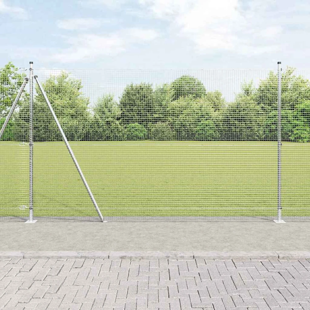 Suvirinta vielos tvora su betono baze 25 x 1,4 m Sidabrinė