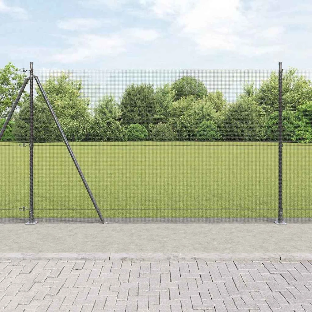Suvirinta vielos tvora su betono baze 25 x 1,5 m Pilka