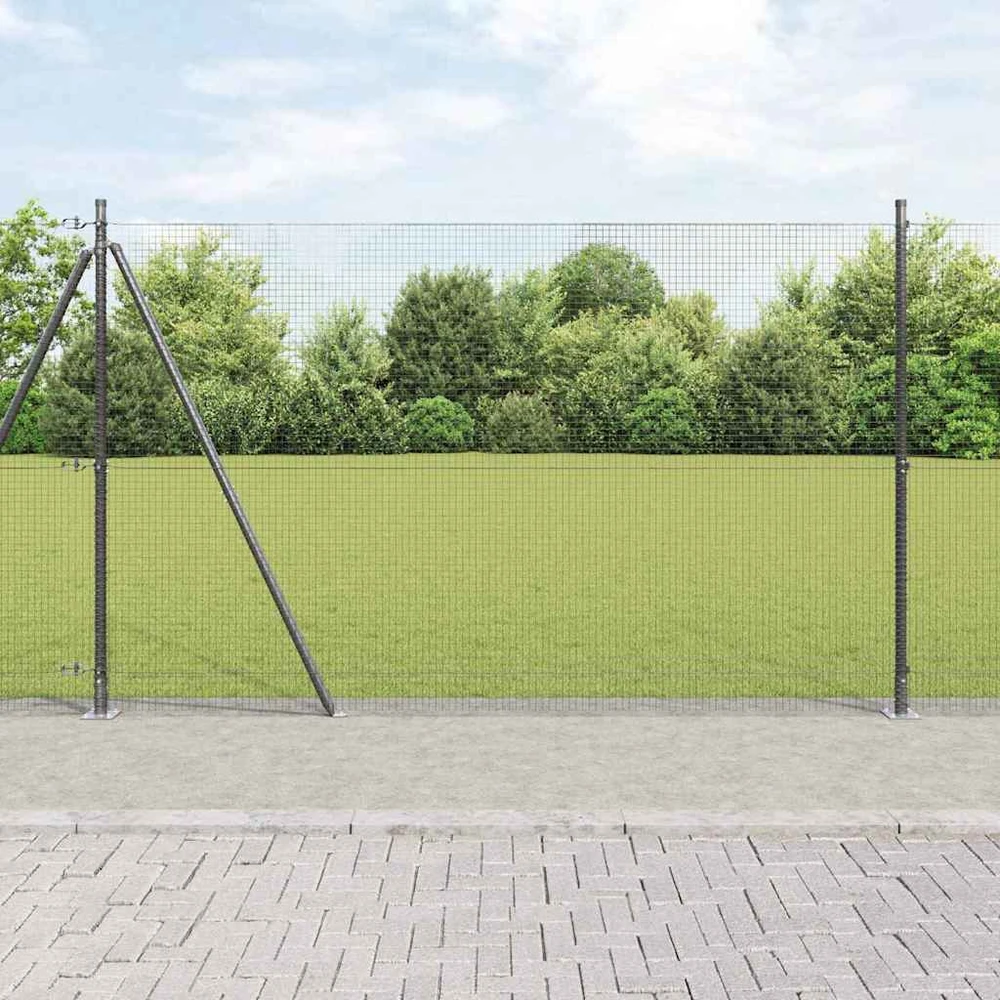 Suvirinta vielos tvora su betono baze 25 x 1,5 m Pilka