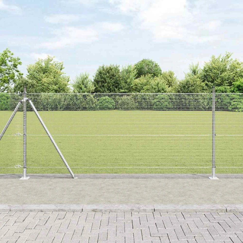 Suvirinta vielos tvora su betono baze 50 x 1 m Sidabrinė