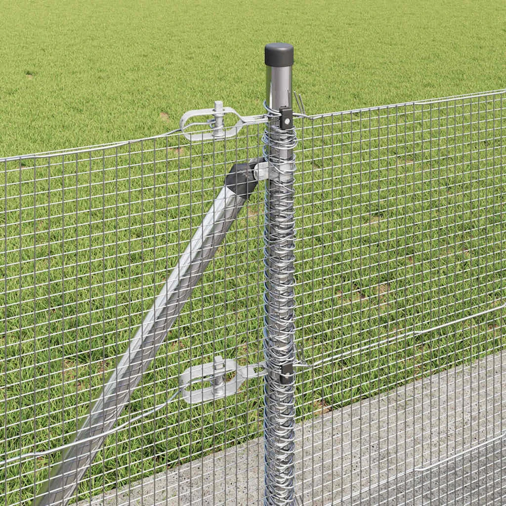 Suvirinta vielos tvora su betono baze 50 x 0,4 m Sidabrinė