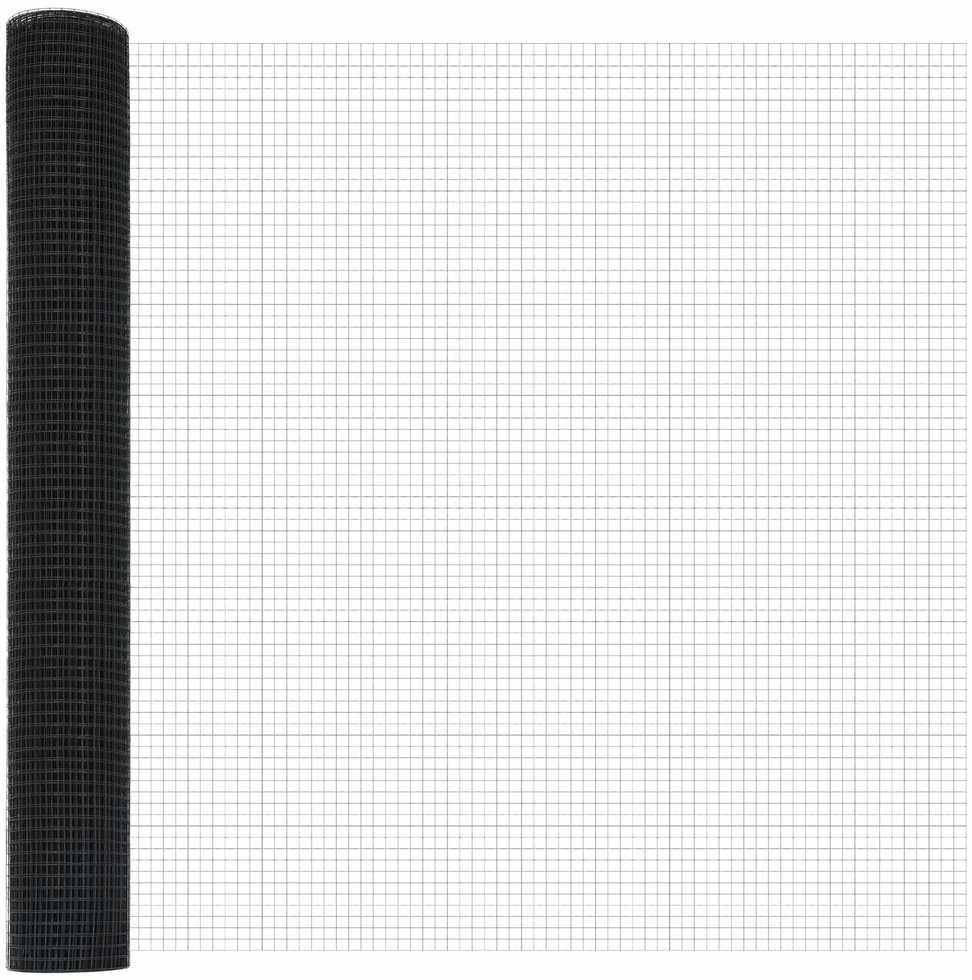 Suvirintas vielinis tvoras su smailiais galais 50 x 1,2 m Pilka