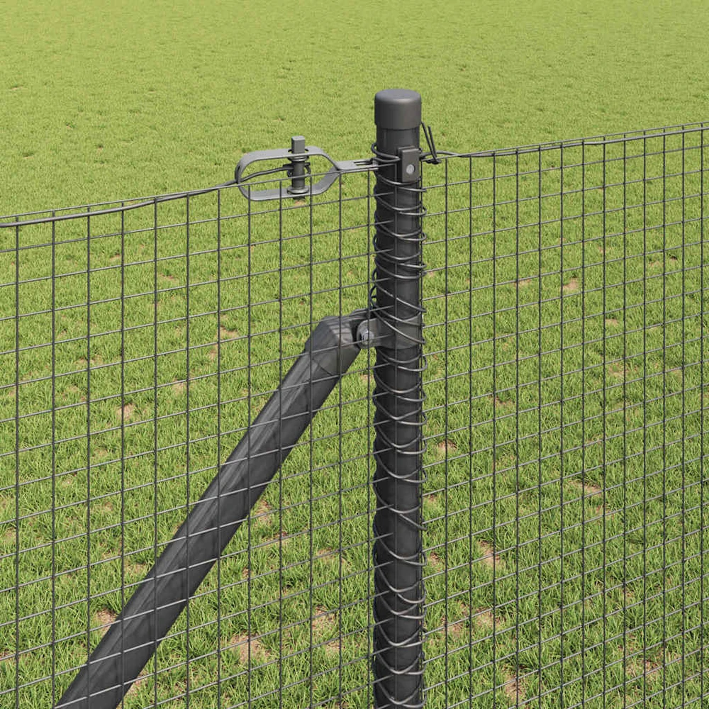 Suvirintas vielinis tvoras su smailiais galais 25 x 1,4 m Pilka