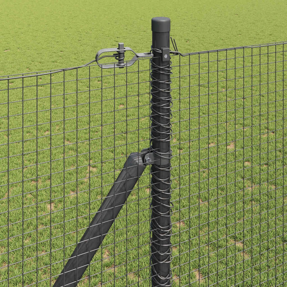 Suvirintas vielinis tvoras su smailiais galais 25 x 1,5 m Pilka