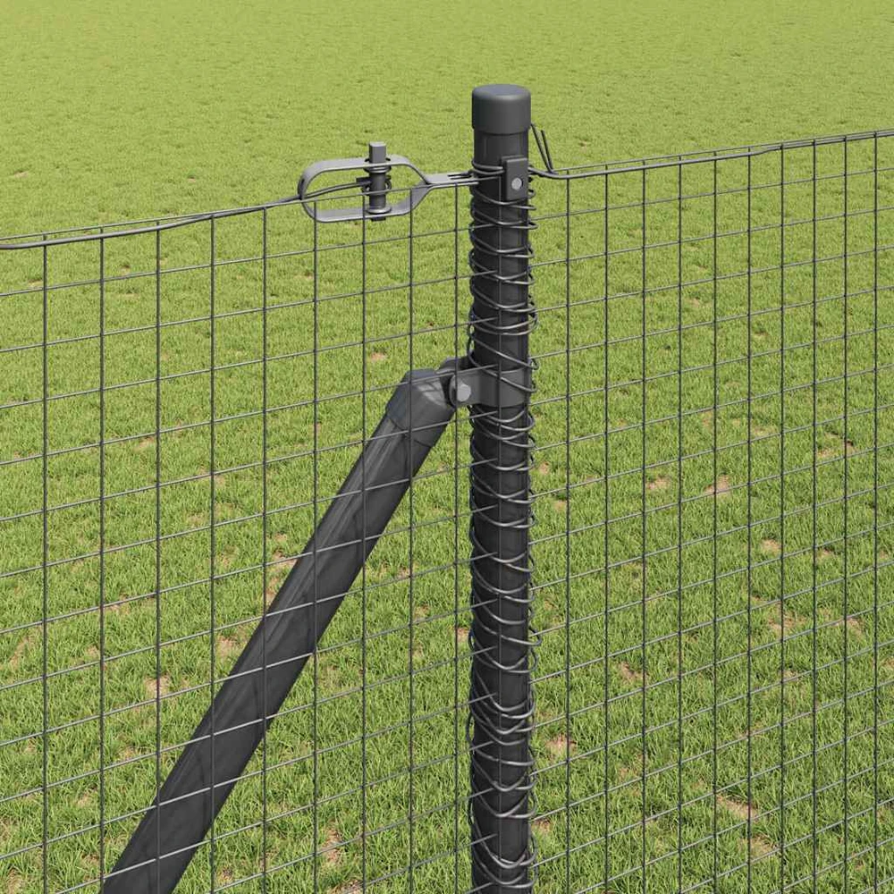 Suvirintas vielinis tvoras su smailiais galais 25 x 1,5 m Pilka
