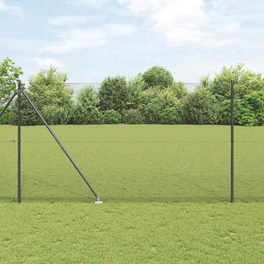 Suvirintas vielinis tvoras su smailiais galais 12 x 1,5 m Pilka