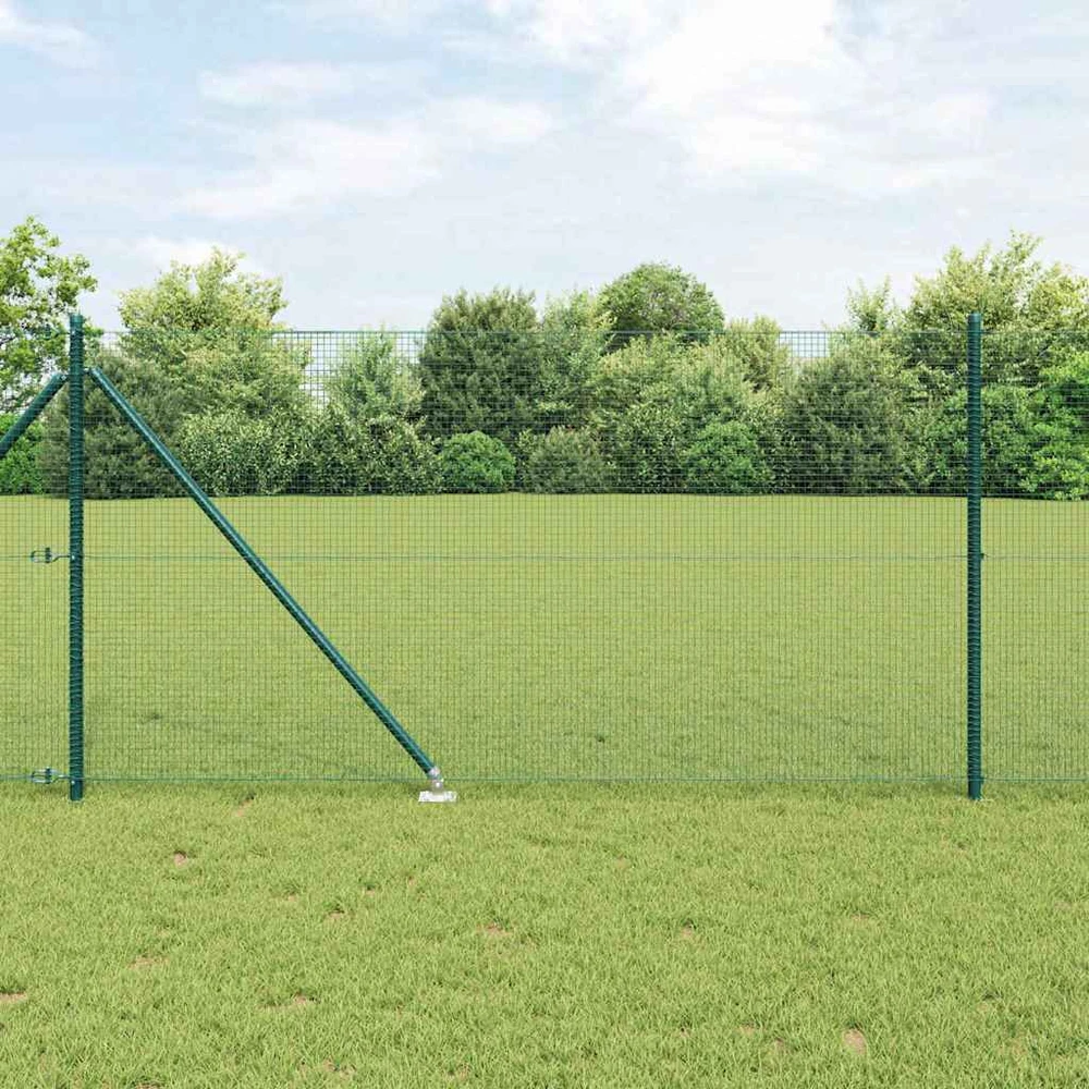 Suvirintas vielinis tvoras su smailiais galais 10 x 1 m Žalia