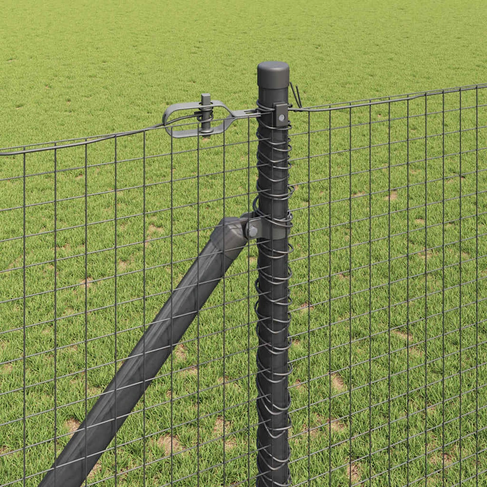 Suvirintas vielinis tvoras su smailiais galais 10 x 1,4 m Pilka